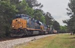 CSX 3143, 3030, and 76 wait for green